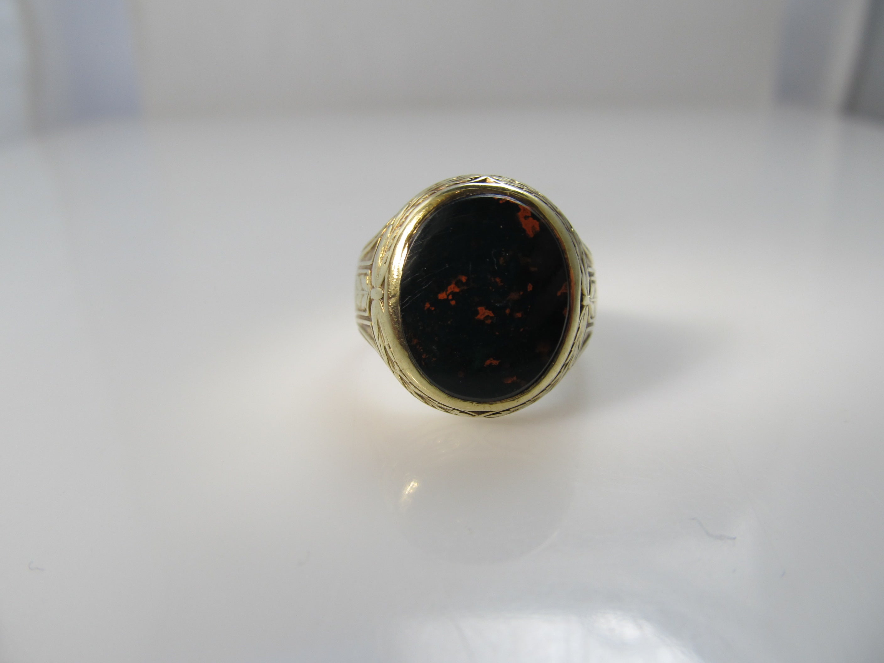 Art Deco bloodstone ring