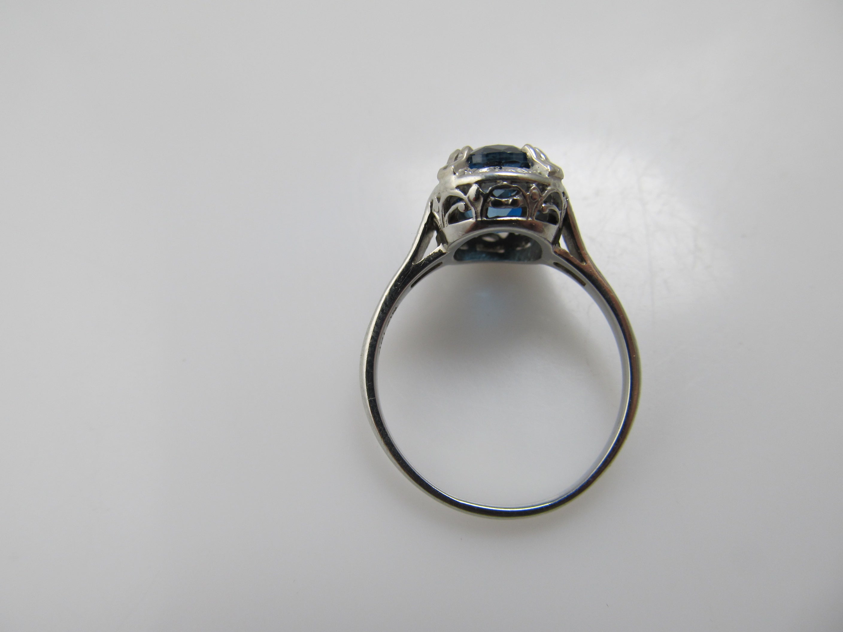 Vintage London blue topaz ring