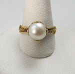 18k Yellow Gold Ring With A Pearl, Circa 1930