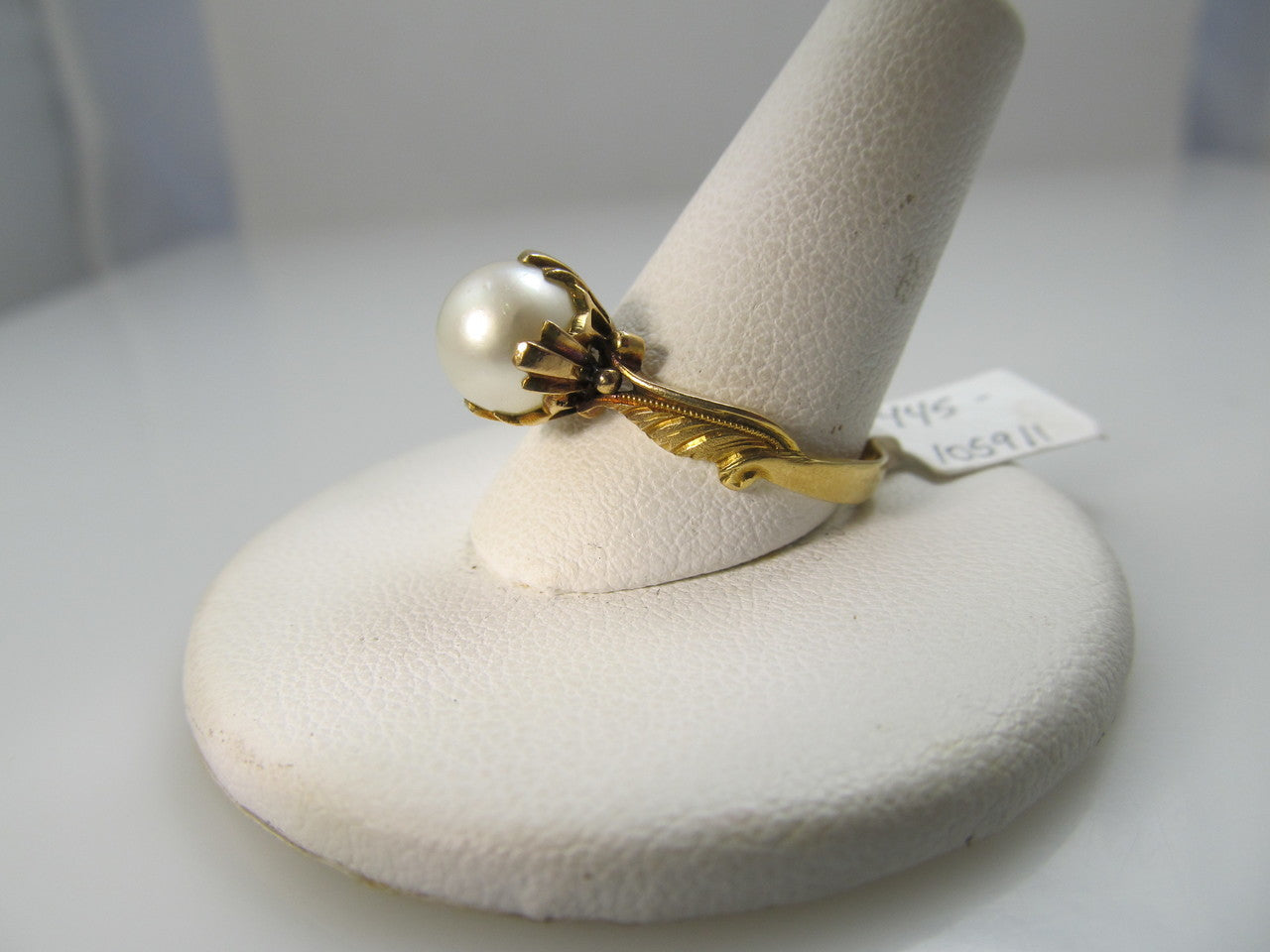 18k Yellow Gold Ring With A Pearl, Circa 1930