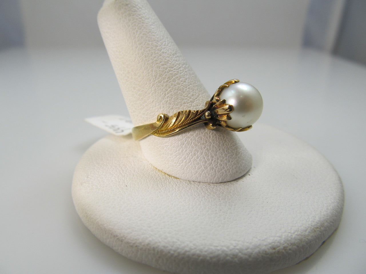 18k Yellow Gold Ring With A Pearl, Circa 1930