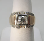 Vintage .75ct rose gold diamond ring