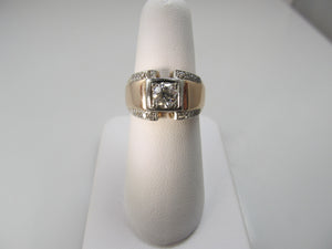 Vintage .75ct rose gold diamond ring