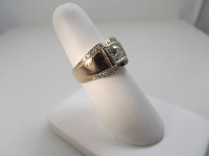 Vintage .75ct rose gold diamond ring