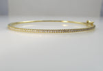 18k yellow gold bangle bracelet with .52cts in diamonds signed Bony Levy