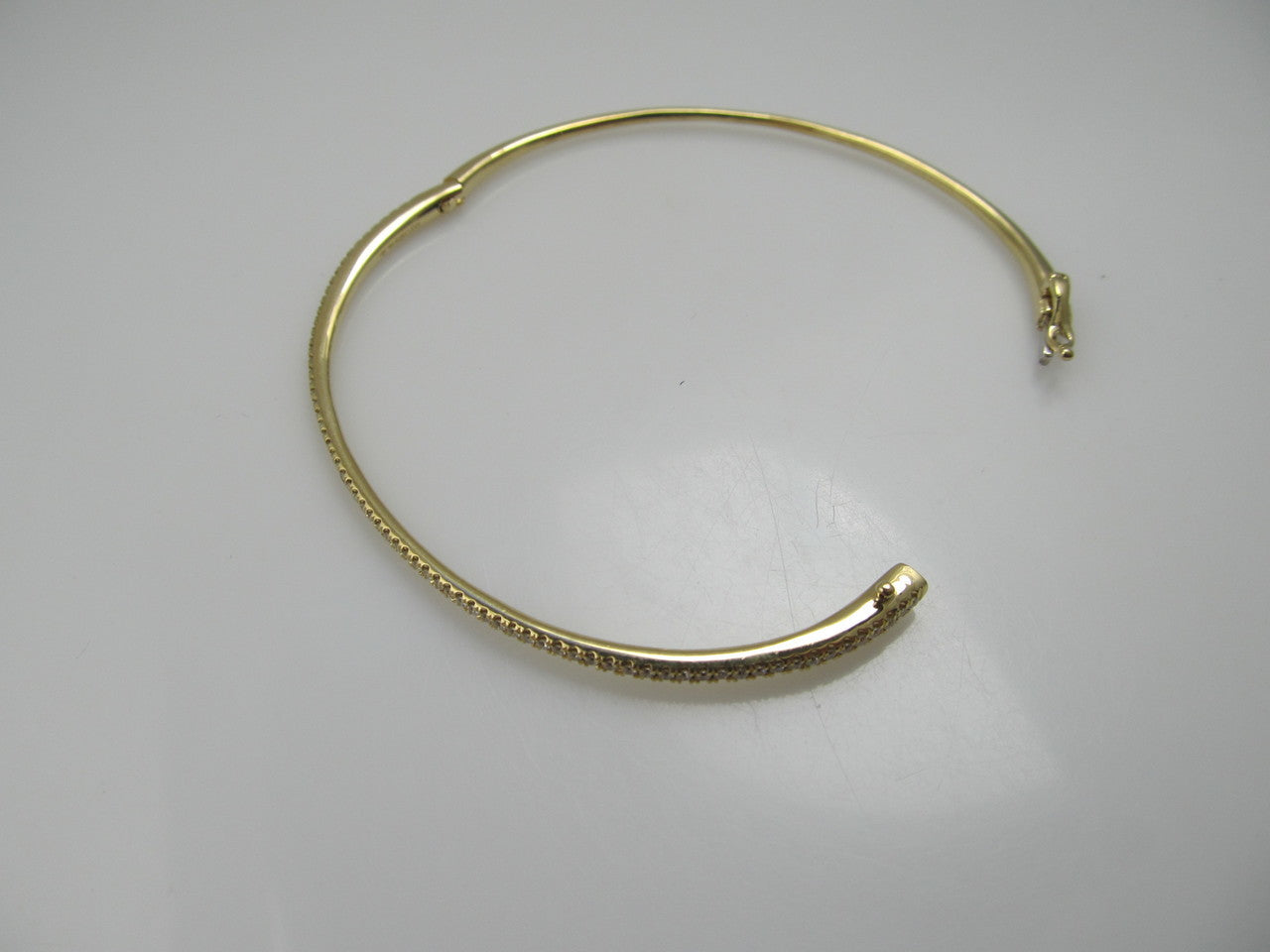 18k yellow gold bangle bracelet with .52cts in diamonds signed Bony Levy