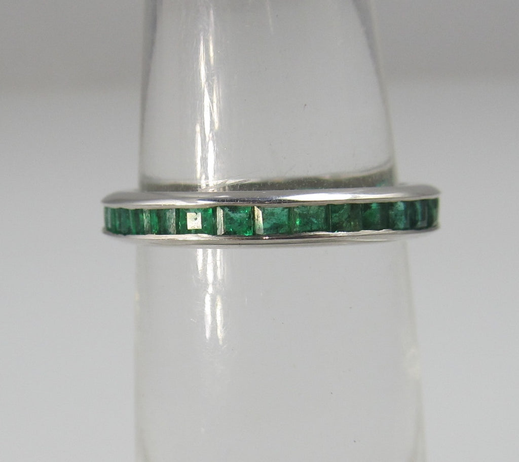 vintage emerald eternity band
