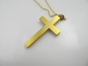 Antique 14k gold cross with a diamond, circa 1900