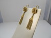 Vintage 18k Yellow Gold Tassel Drop Earrings, Circa 1950
