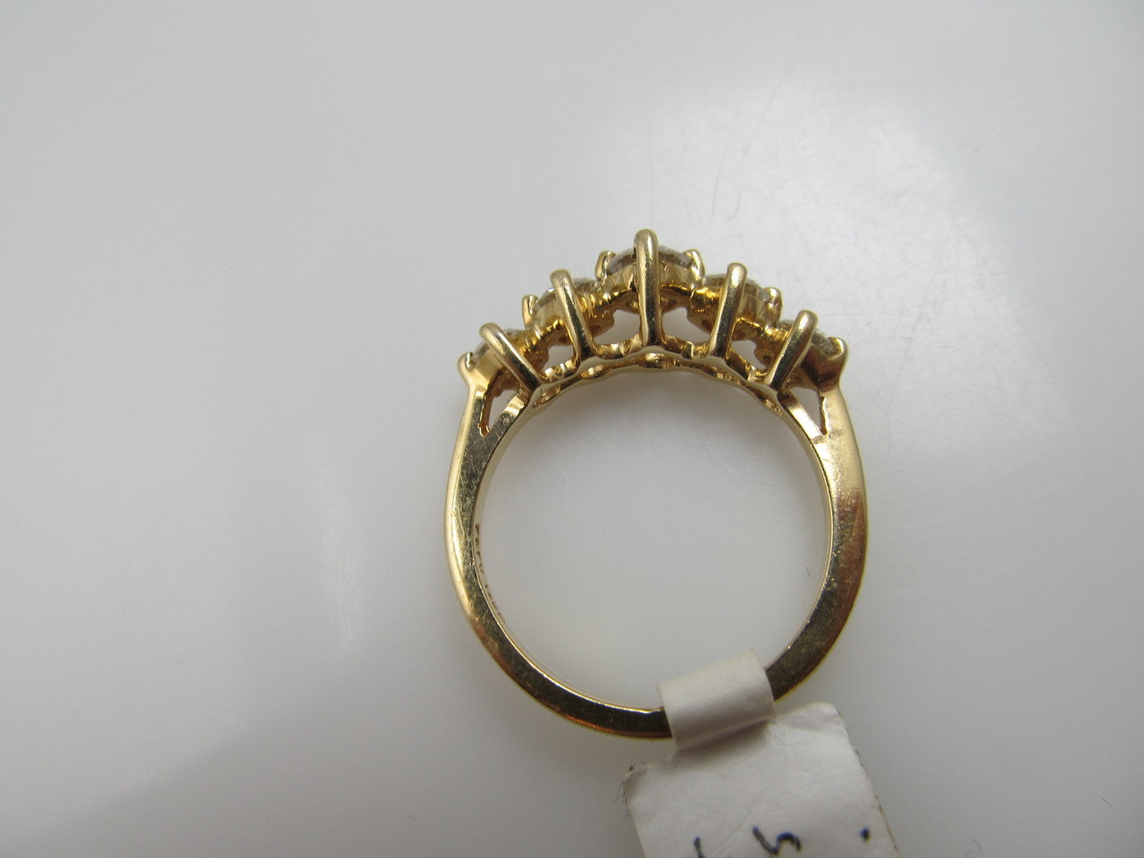 14k Yellow Gold 5 Stone Band With .90cts In Diamonds