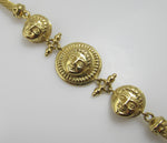 18k yellow gold bracelet with faces