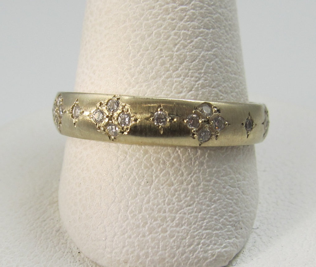 18k white gold ring with .40cts in diamonds by Adel Chefridi, retail $3,500
