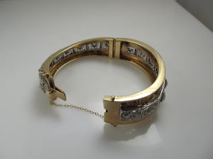 Vintage 3.00ct diamond bangle bracelet