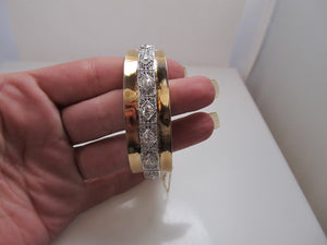 Vintage 3.00ct diamond bangle bracelet