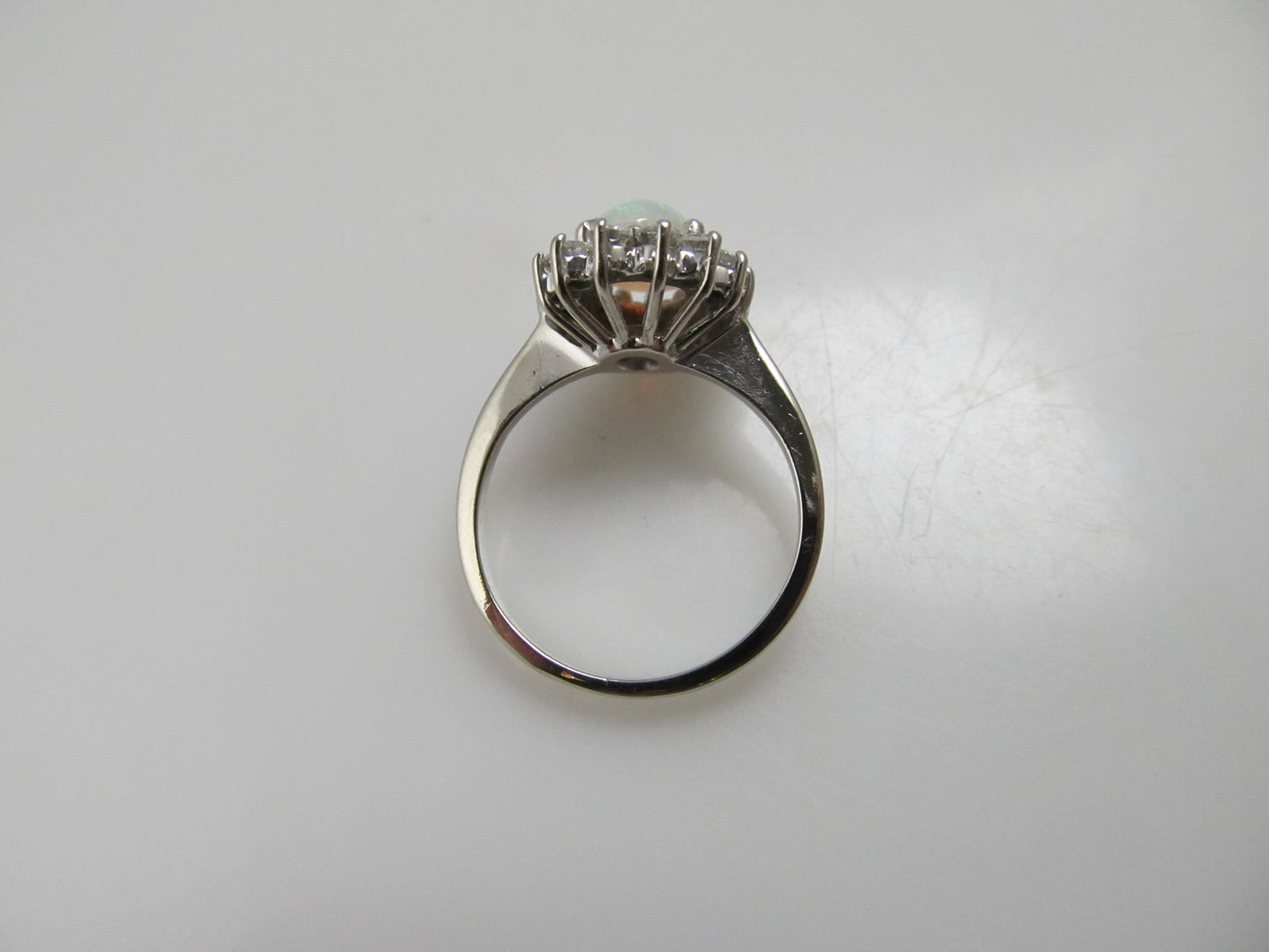 Pretty opal diamond halo ring – Victorious