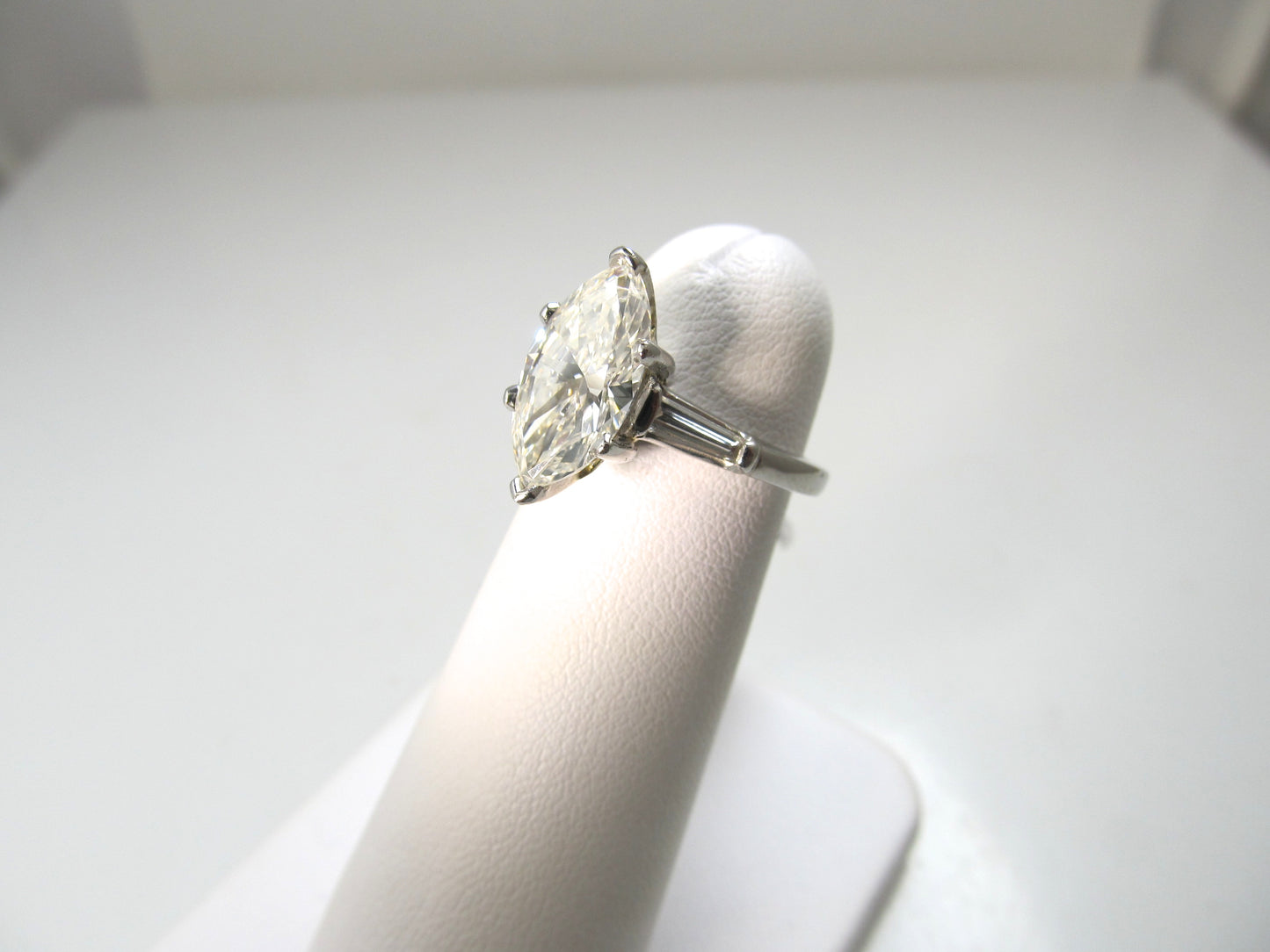 Wow!  2.43ct marquise cut diamond engagement ring