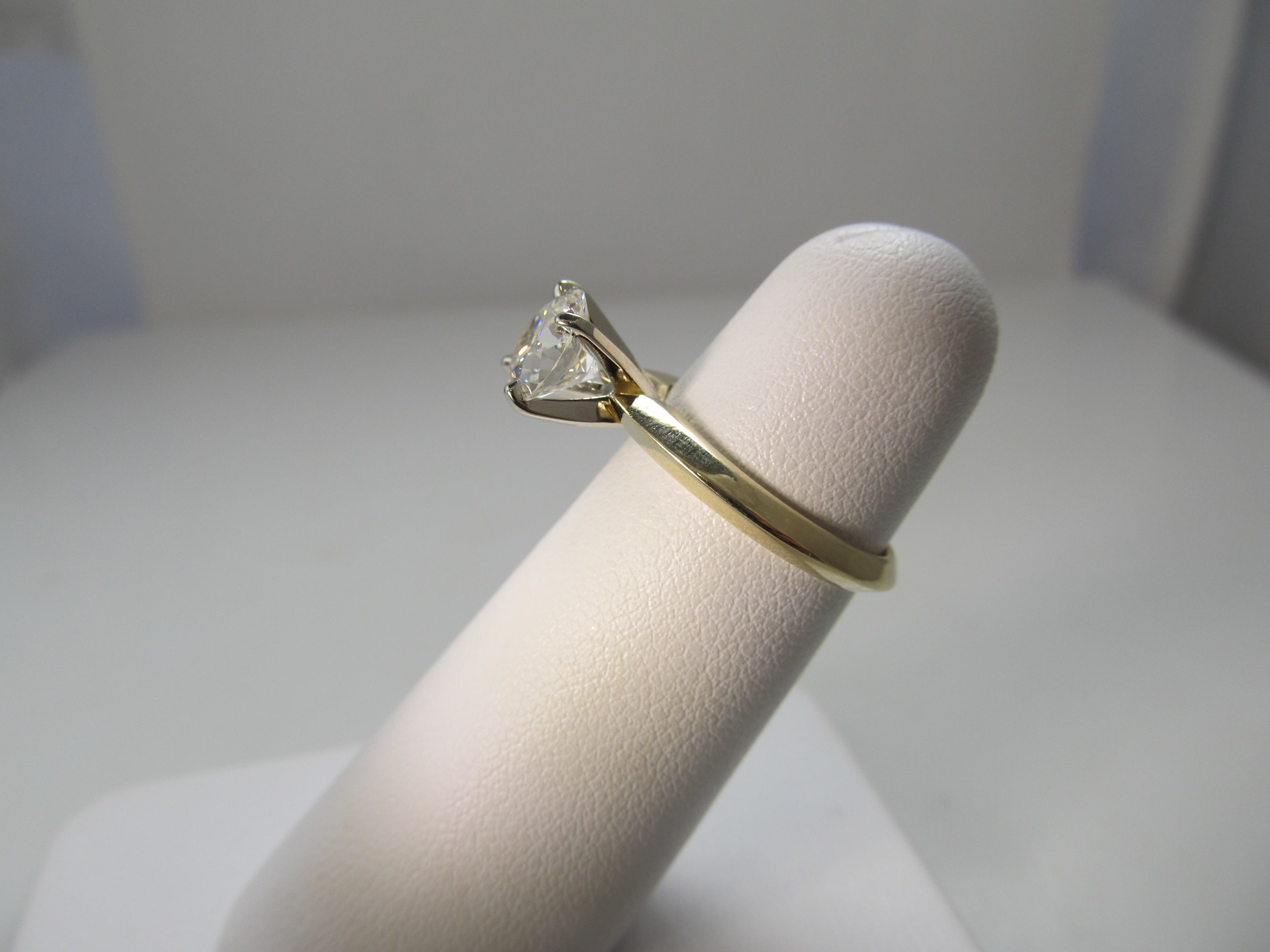 1.45ct old cut diamond engagement ring, 14k yellow gold