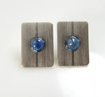 Vintage 14k Yellow Gold And Platinum Earrings With Sapphires, Circa 1920
