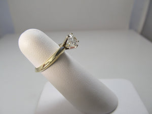 1.45ct old cut diamond engagement ring, 14k yellow gold