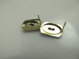 14k and platinum earrings with .20cts in diamonds, circa 1920.