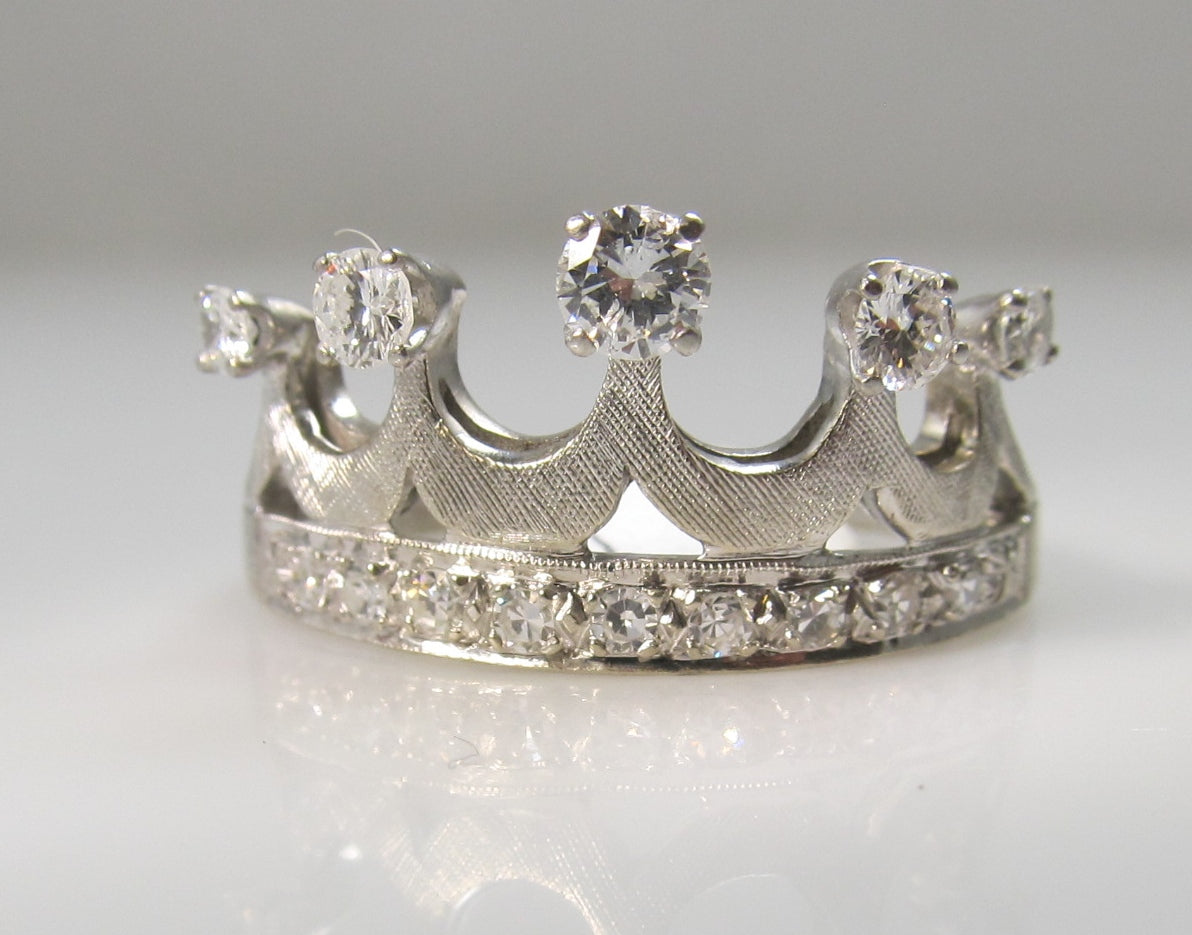 vintage diamond crown ring, victorious cape may
