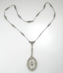 Antique filigree camphor glass necklace, victorious cape may