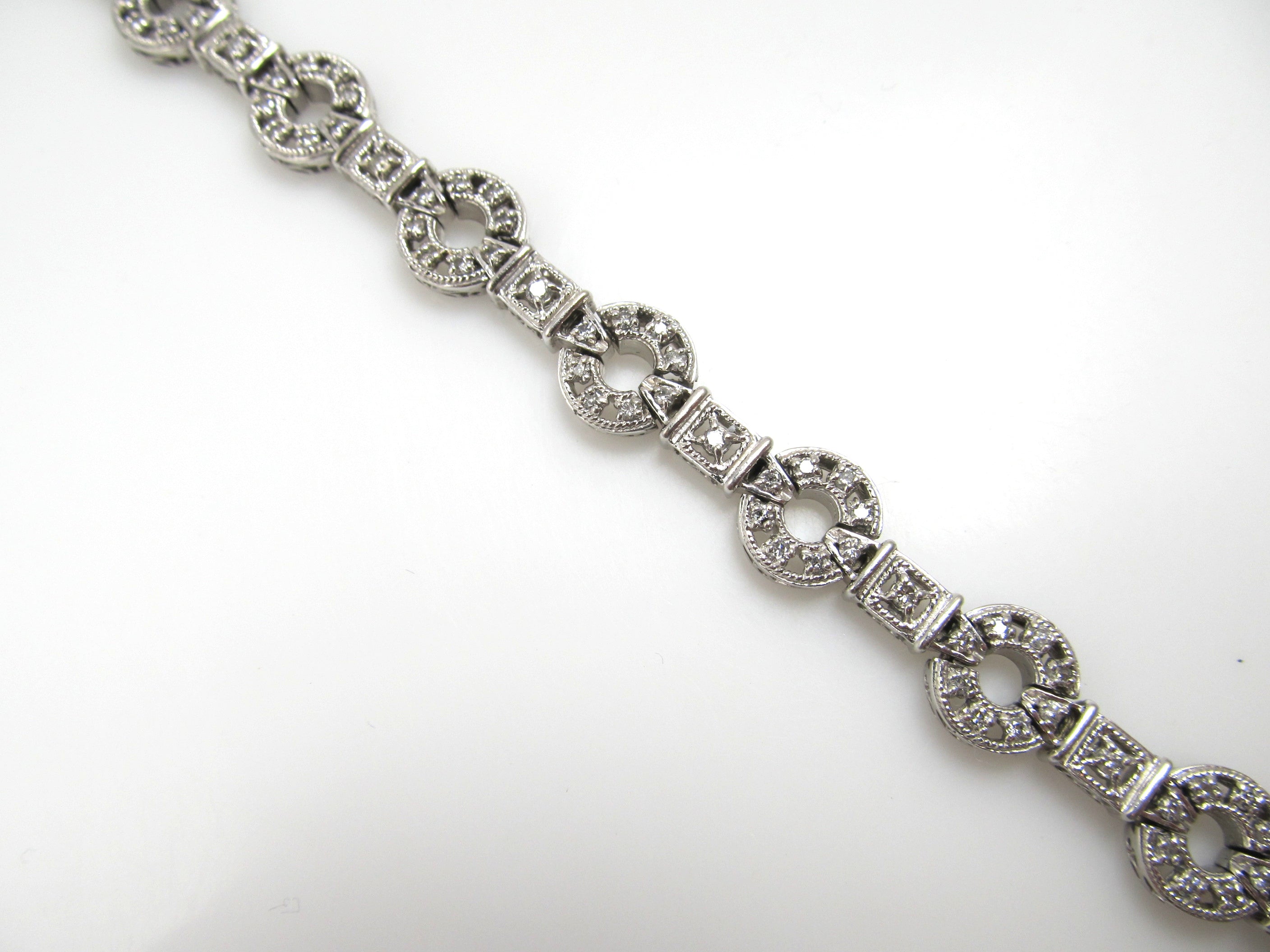 14k White Gold Bracelet With 1.10cts In Diamonds