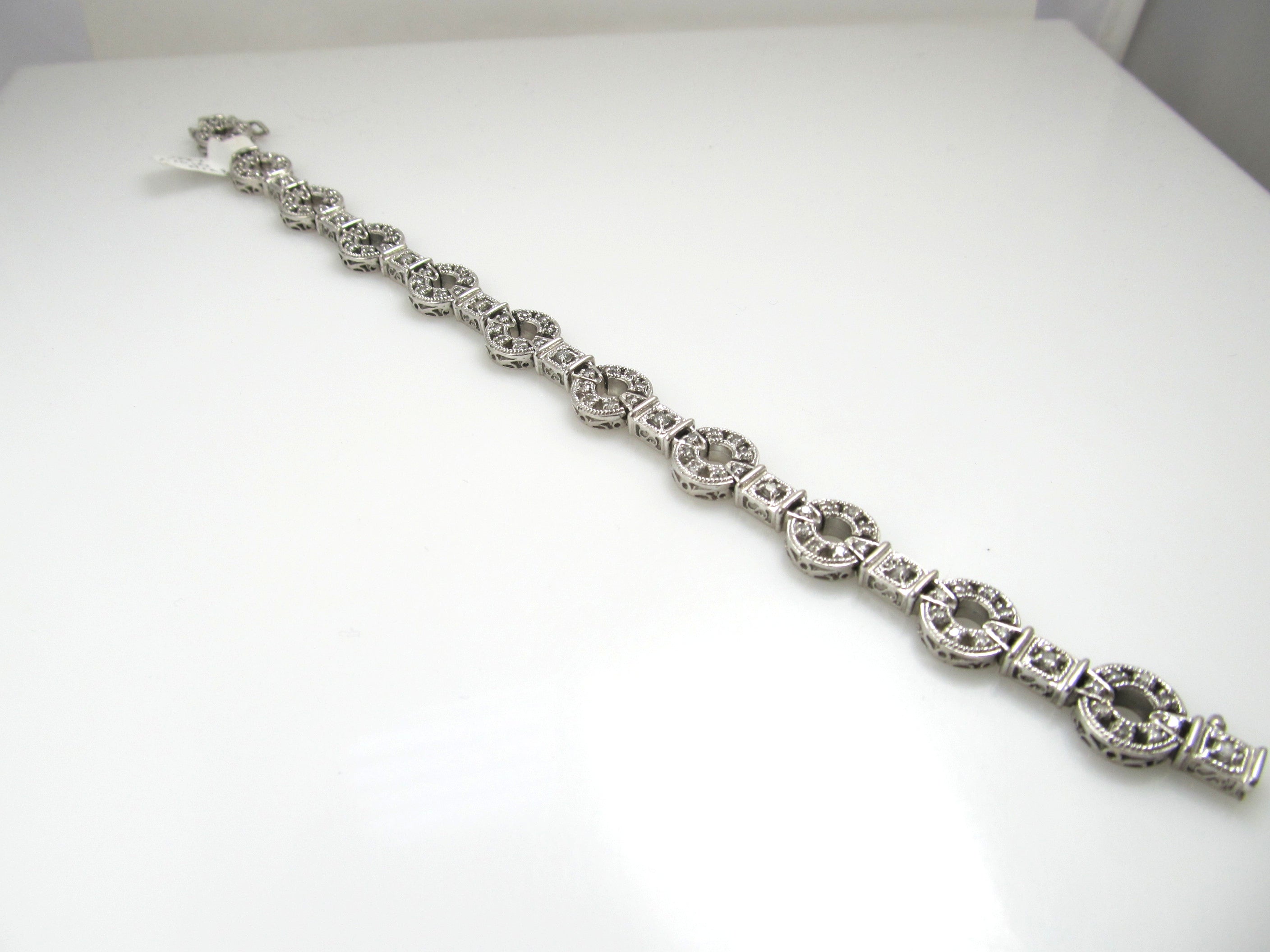 14k White Gold Bracelet With 1.10cts In Diamonds