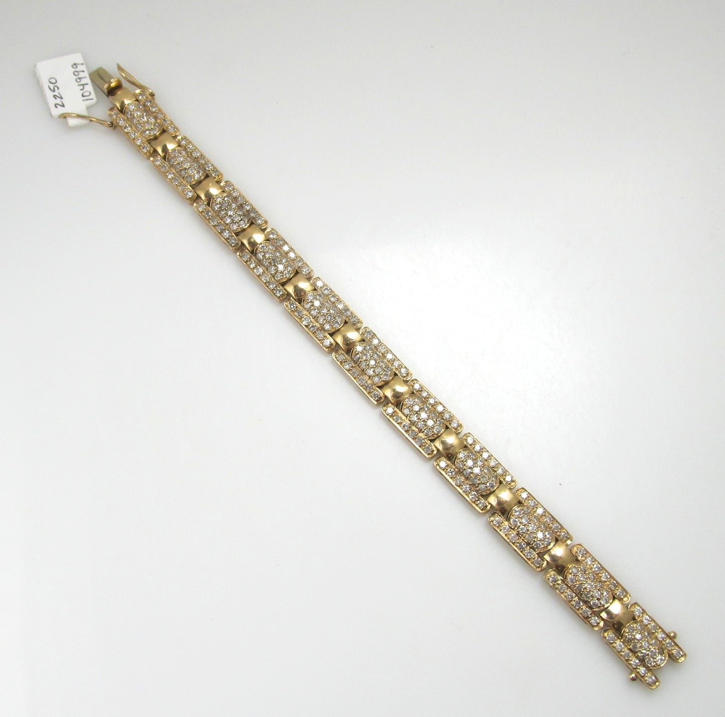 14k Yellow Gold Bracelet With 5.00cts In Diamonds, Si2-i1, H-i