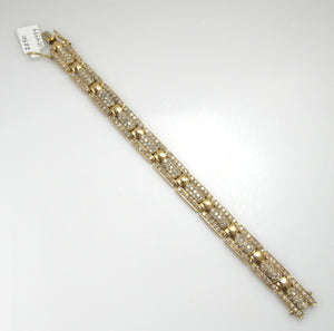 14k Yellow Gold Bracelet With 5.00cts In Diamonds, Si2-i1, H-i