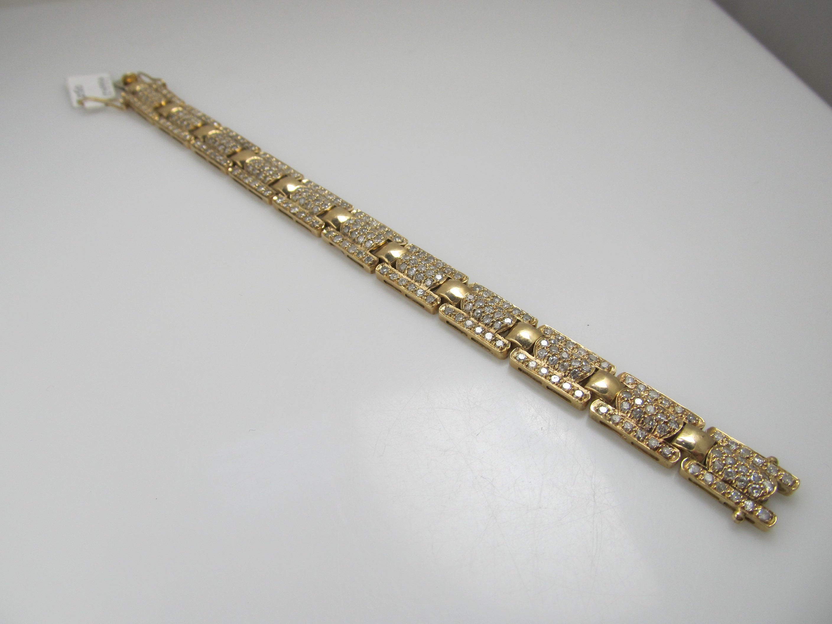 14k Yellow Gold Bracelet With 5.00cts In Diamonds, Si2-i1, H-i