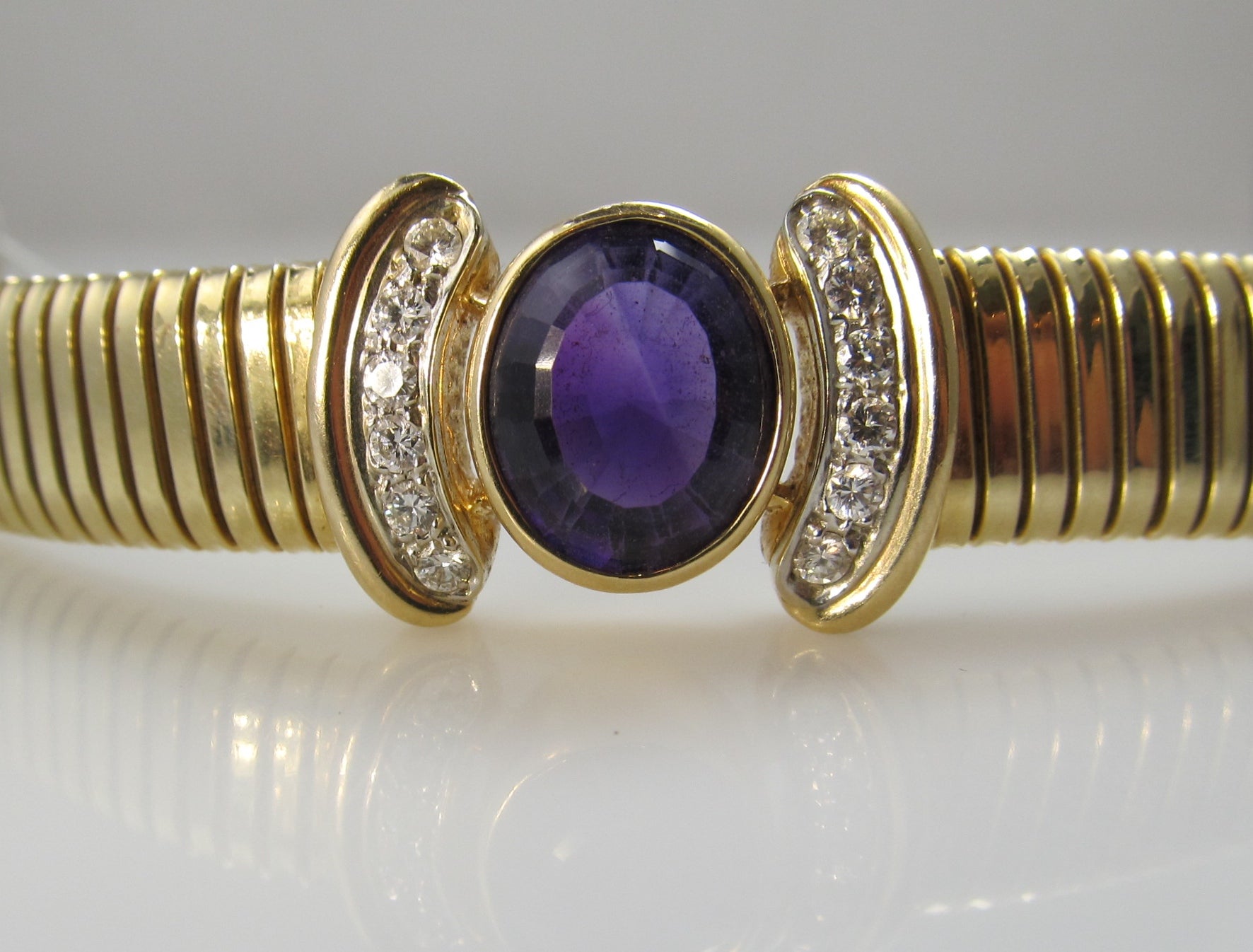 Estate amethyst diamond bracelet, Victorious Cape May