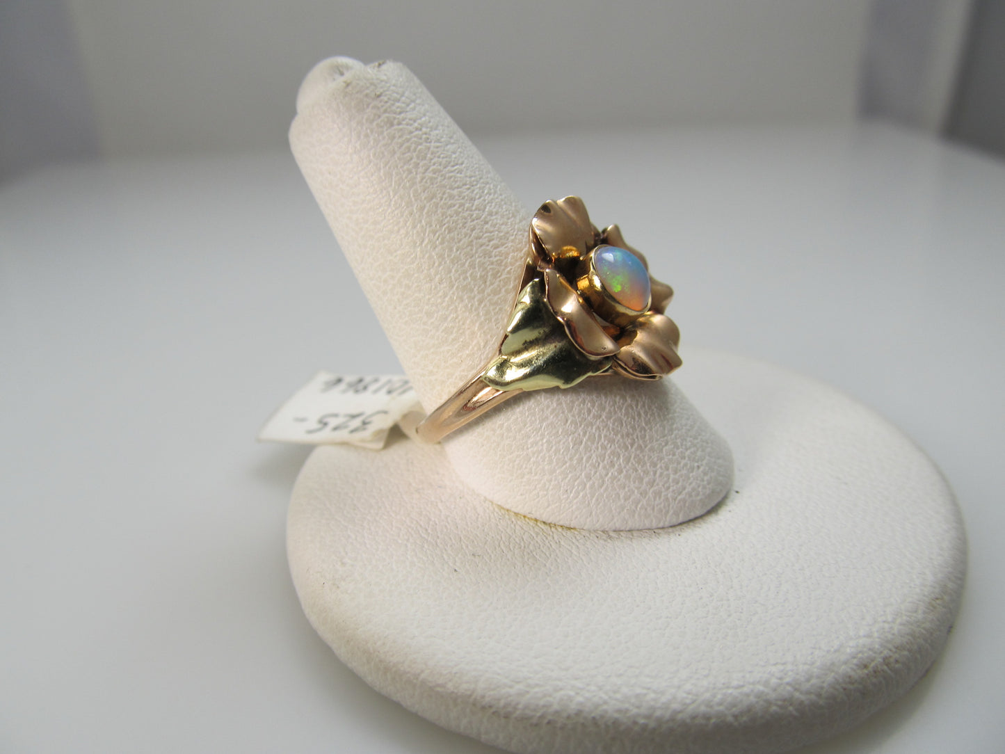 Vintage 14k Rose Gold Ring With An Opal, Circa 1940.