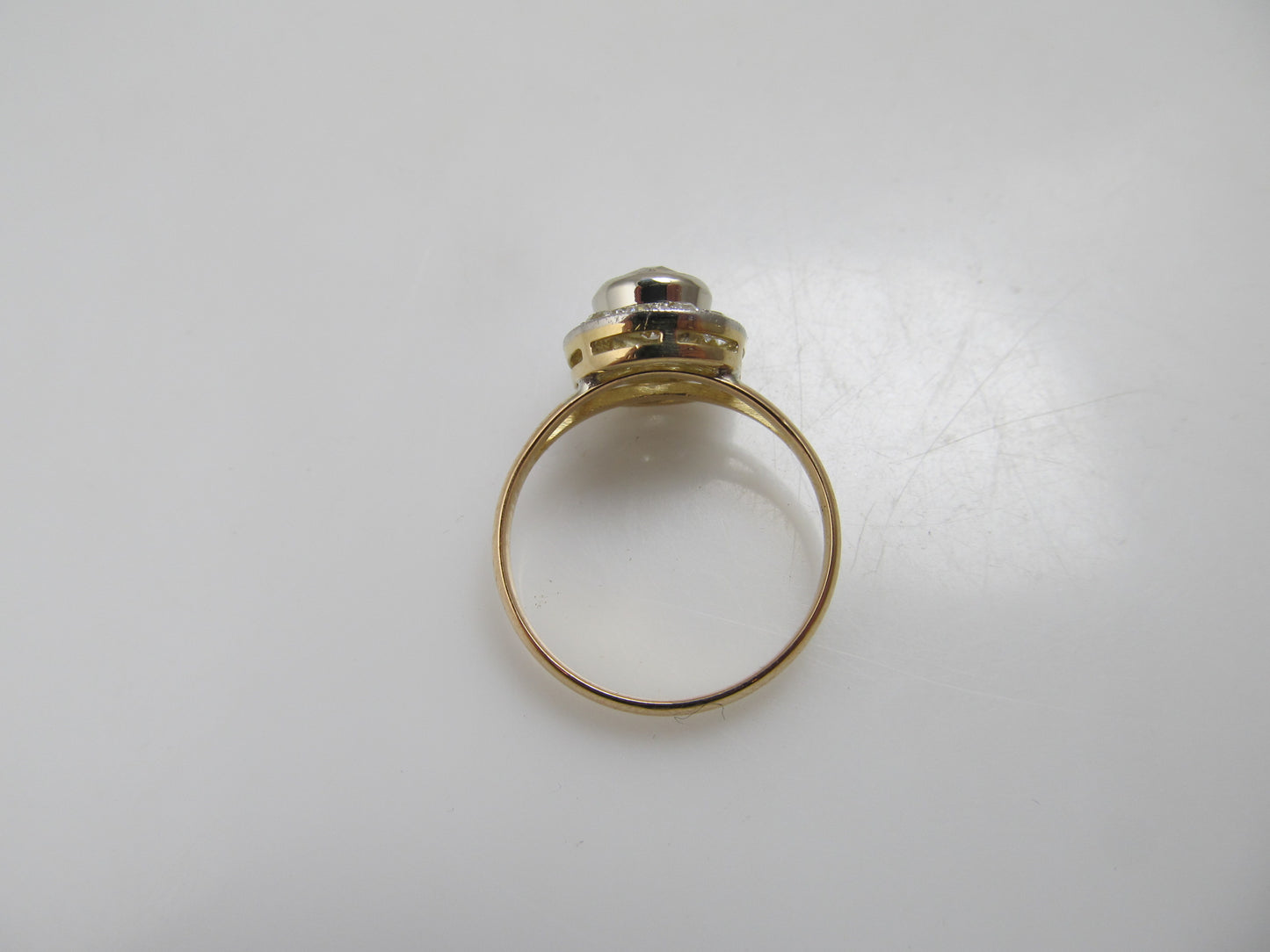 Antique 1.17 diamond engagement ring, platinum & yellow gold