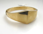 Vintage Modern 14k Yellow Gold Bangle Bracelet
