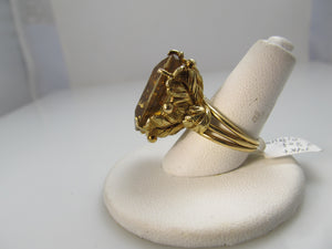 Vintage 28.00 citrine ring, 14k yellow gold