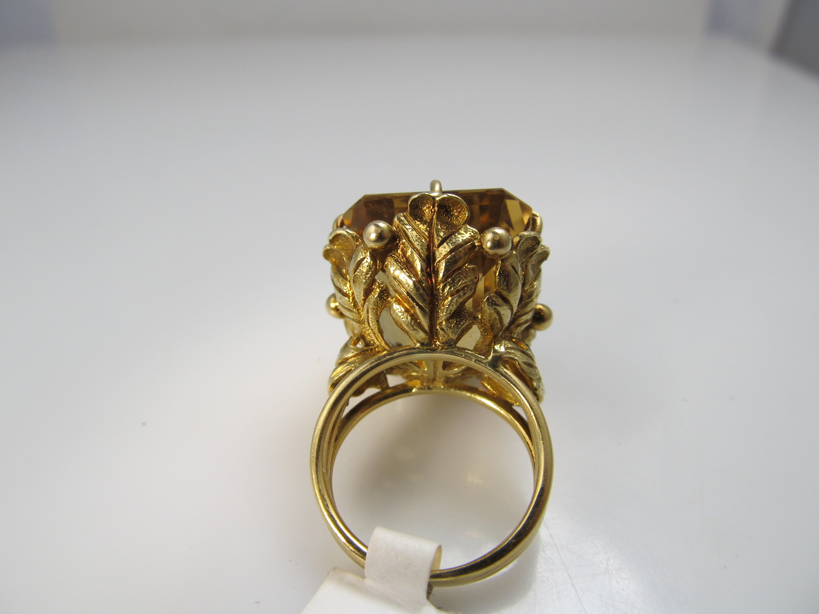 Vintage 28.00 citrine ring, 14k yellow gold