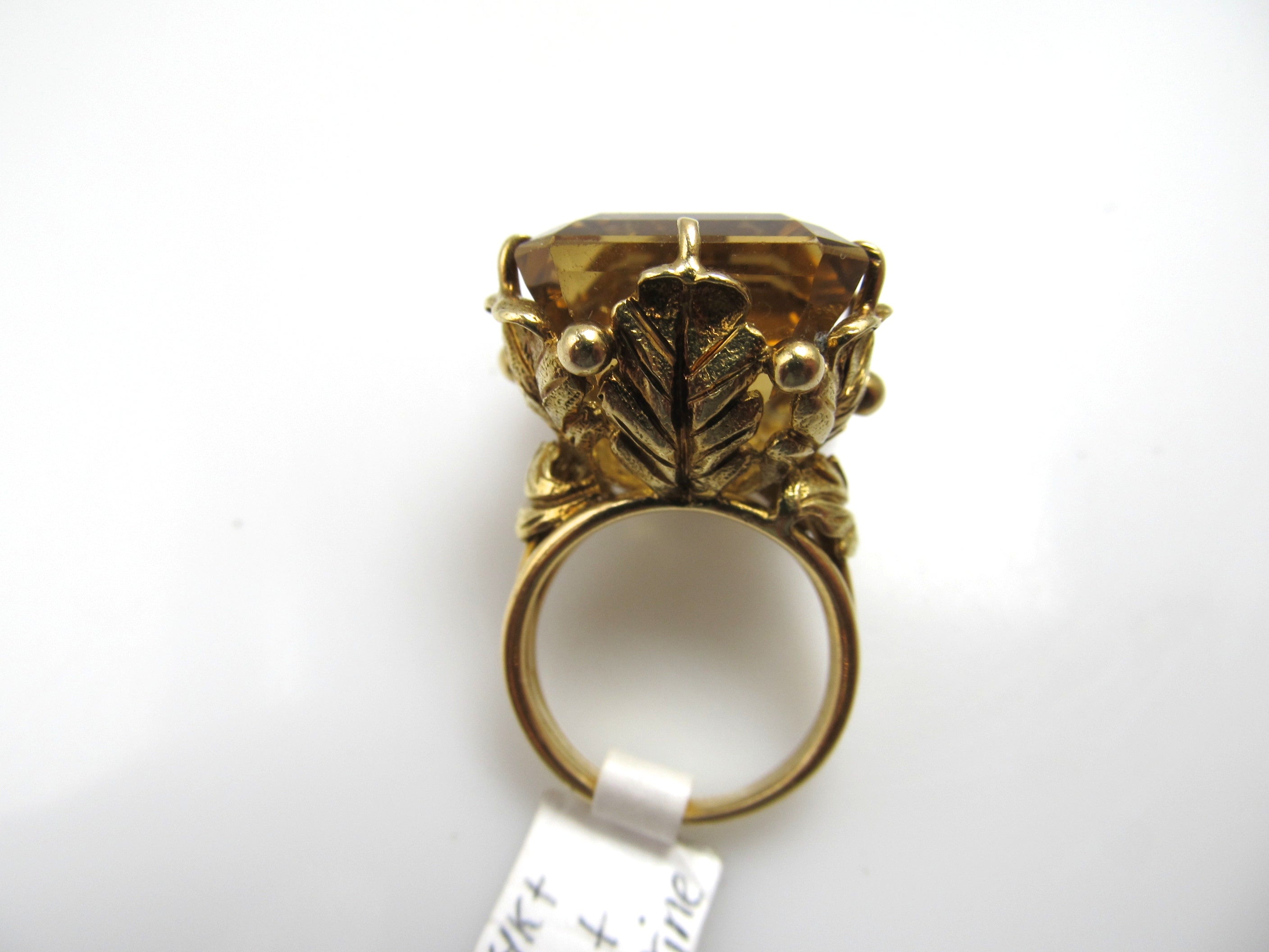 Vintage 28.00 citrine ring, 14k yellow gold