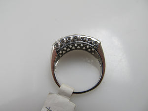 Vintage 14k white gold band with .50cts in diamonds