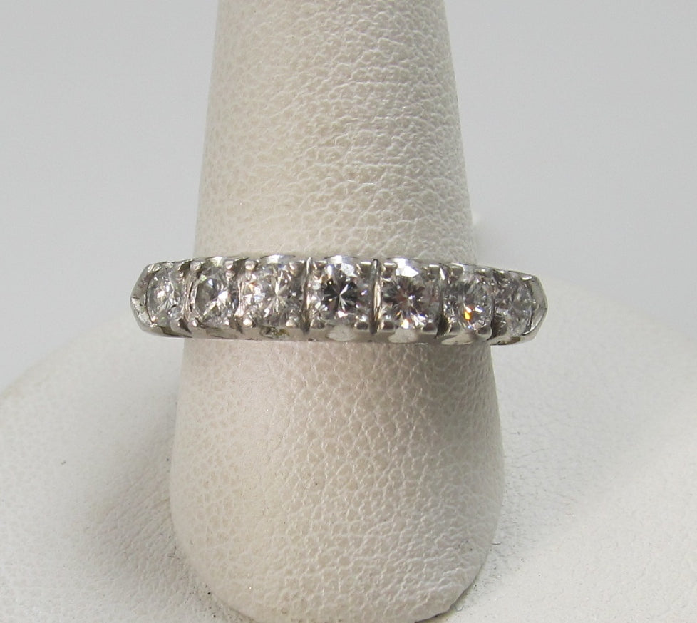 Vintage platinum band with .70cts in diamonds