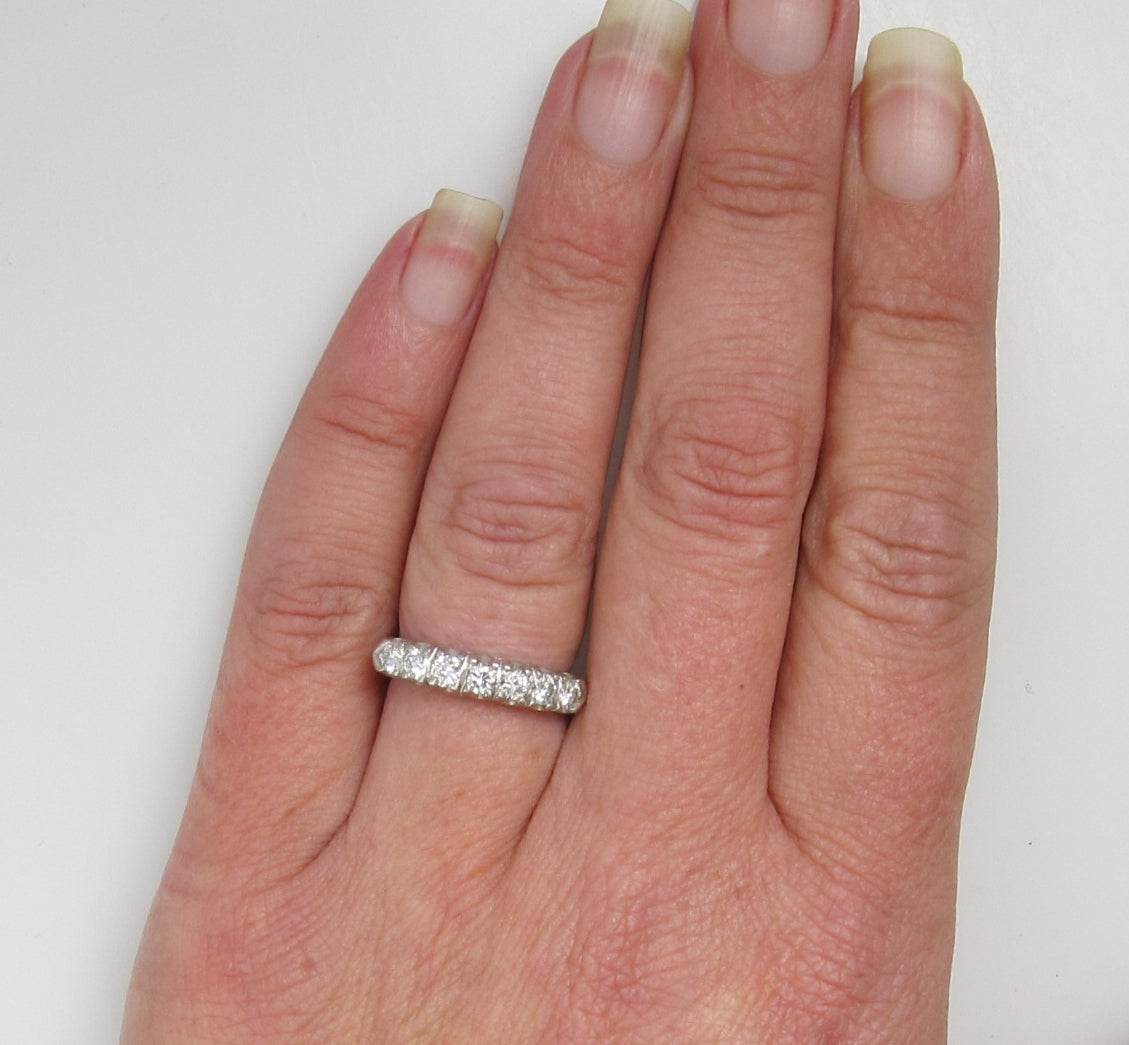 Vintage platinum band with .70cts in diamonds