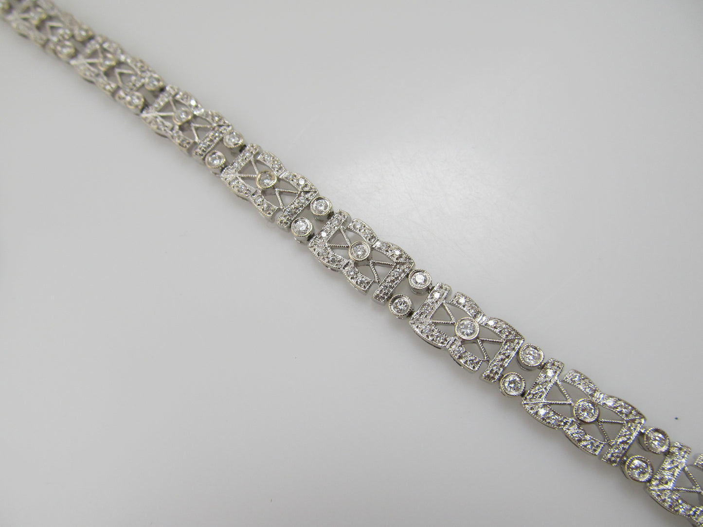 18k white gold diamond bracelet