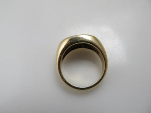 Vintage yellow gold pave set diamond ring