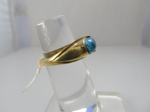 Handmade turquoise 14k ring