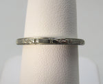 18k white gold wedding band dated 1928