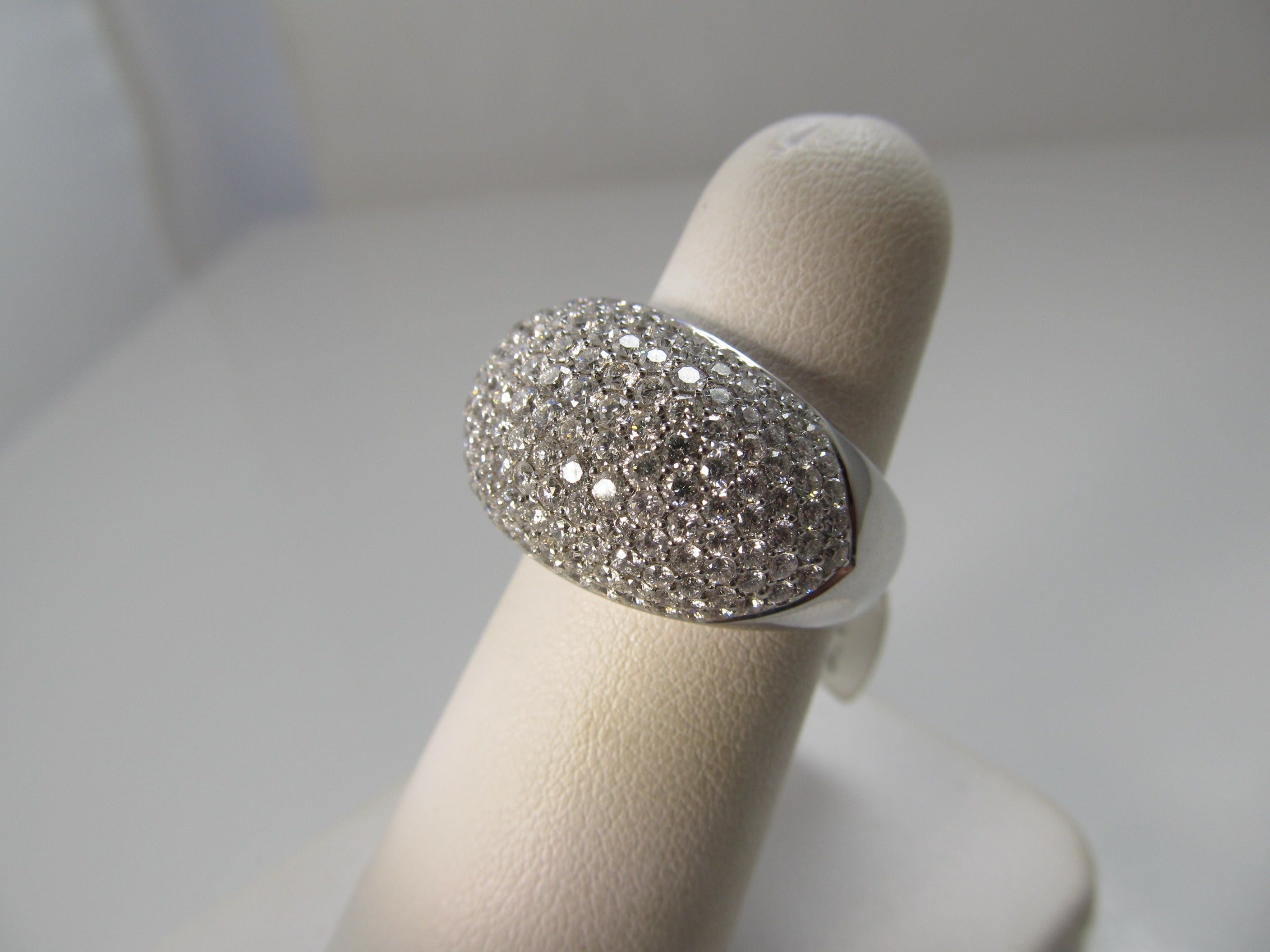 2ct pave diamond dome ring