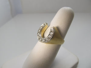 Vintage diamond horseshoe ring