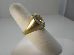 Vintage diamond horseshoe ring