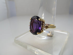 6.00ct amethyst and diamond ring