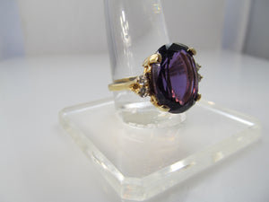 6.00ct amethyst and diamond ring